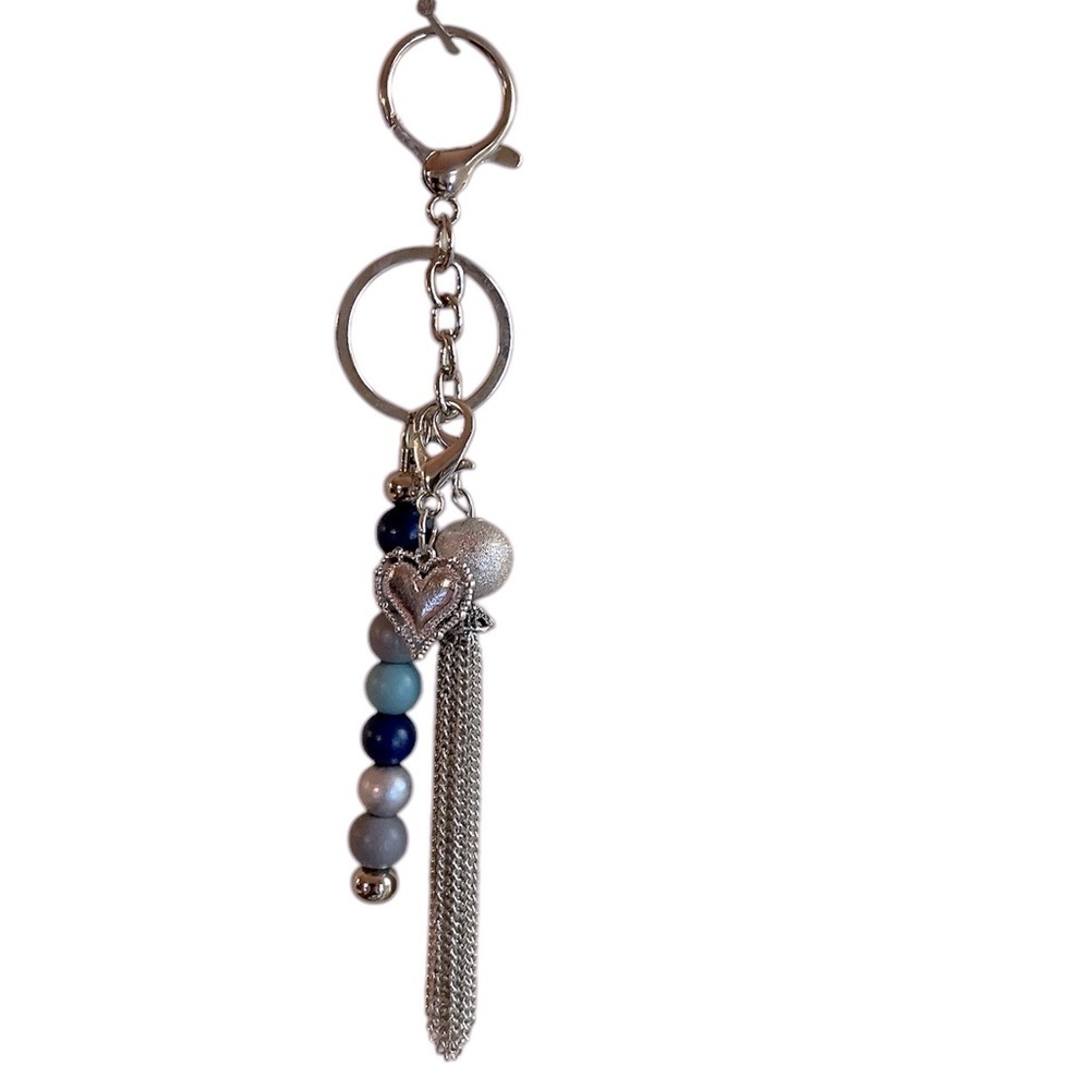 Silver and Blue Detachable Keychain - Picture 4 of 4